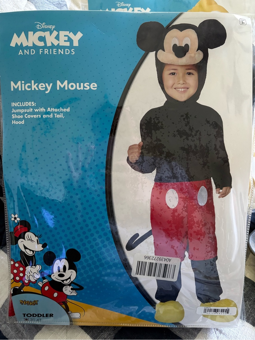 Disney Mickey Mouse Toddler Costume in Black, Red & Yellow